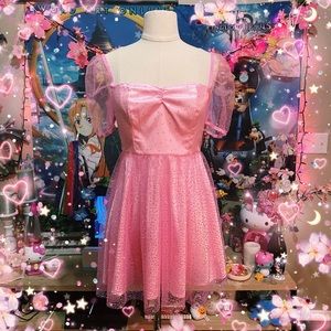 Sugar Thrillz Like a charm pink sparkle dress - Size XS - new with tags.